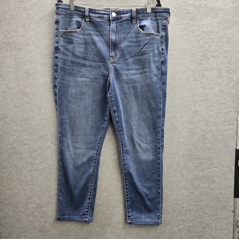 American Eagle‎ Women Jeans 18 REGULAR Blue Denim Jegging High-Rise